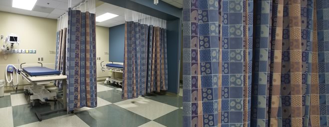 Rideaux d'hôpitaux choix de tissus multiples
